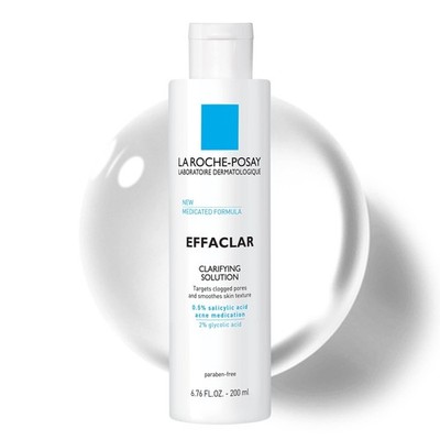 La Roche-Posay Effaclar Clarifying Solution Acne Toner with Salicylic Acid an...