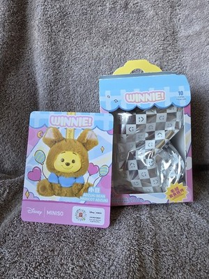 Authentic Miniso WINNIE THE POOH Adzuki Bean Vinyl Plush Pendant