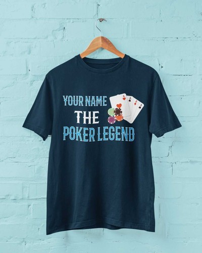 Personalisiertes Poker-T-Shirt – individueller Name lustiges Geschenk für Kartenspieler UK - Bild 8 von 16