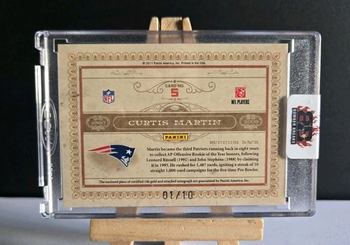 Curtis Martin Auto 1/10 2011 Gold Standard Golden Anniversary Auto W/14k Gold!!! - Picture 2 of 2