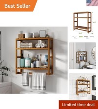 Over The Toilet Storage Bathroom Shelves Wall Mounted 3 Tier Space Saver Corn...