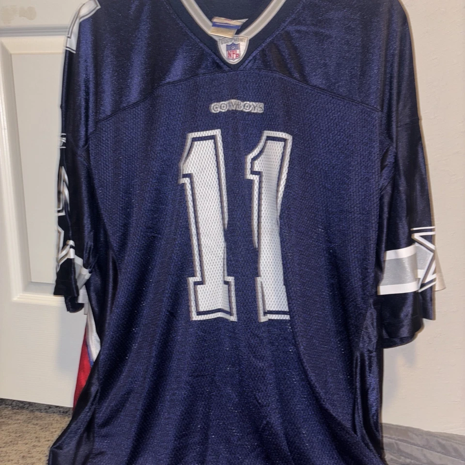 Camiseta Drew Bledsoe Dallas Cowboys Azul Marino NFL Fan Apparel Reebok Talla XXL Foto 2 de 2