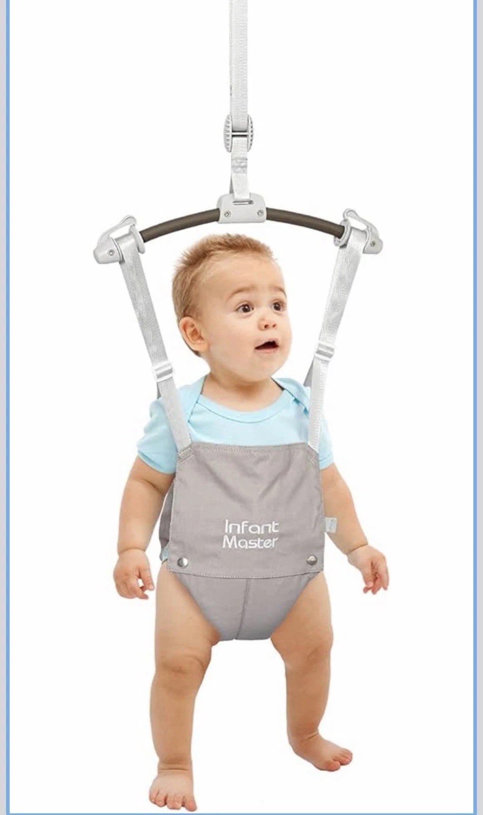 Infant Master Baby Doorway Jumpers, Sturdy Johnny 1 Count (Pack of 1), Grey