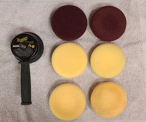 Meguiar’s G3500 DA Dual Action Polisher Drill Attachment with 6 Pads