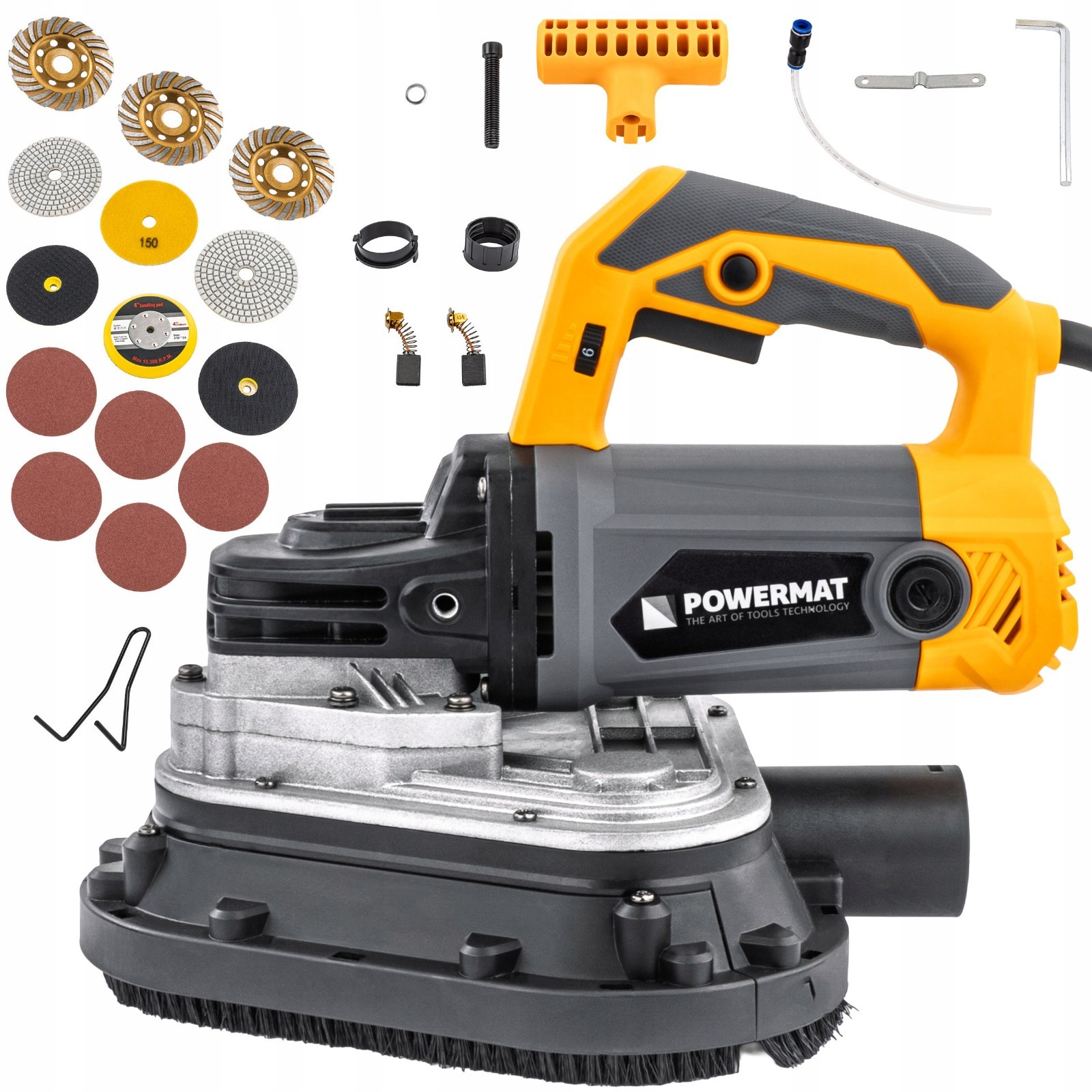 Ponceuse béton 2450W ponceuse surfaceuse dalles chapes aspirante Powermat