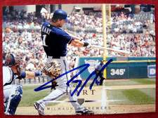 COREY HART SIGNED 2008 UPPER DECK MILWAUKEE BREWERS BASEBALL CARD AUTOGRAPH