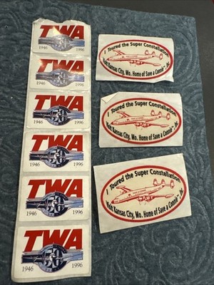 Save A Connie Super Constellation Airplane Kansas City TWA airlines Sticker 9