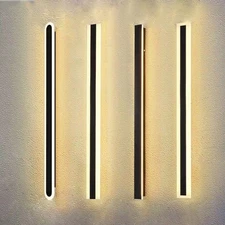 LED Long Strip Wall Light Modern Linear Wall Sconces Lamp For Patio Outside Yard