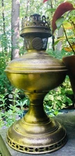 1930's Aladdin Model No. 6. Brass Oil Lamp with Burner & Flame Spreader