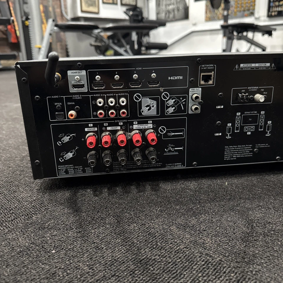 Yamaha RX-V4A 5.2-канальный аудиовизуальный ресивер/без пульта дистанционного управления/HDMI/полу-протестирован/хорошее состояние товара - Изображение 3 из 4