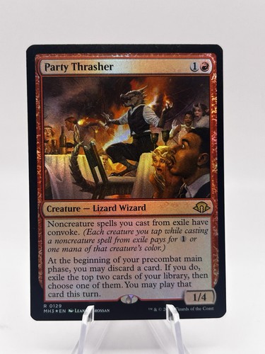 Party Thrasher 0128 Foil Modern Horizons 3 MH3 MTG CASI NUEVO - Imagen 1 de 2
