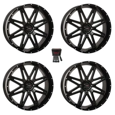 System 3 ST-7 24" Wheels Gloss Black Polaris RZR 1000 XP (4)