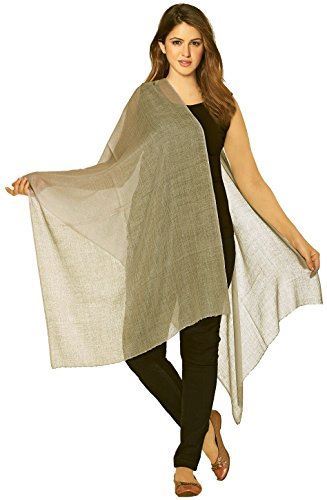 Lujosa bufanda envolvente de pashmina 80% lana 20% cachemira (piedra)