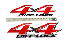 Red "4x4 Diff Lock" Sticker Decal Rear For 2015-18 Toyota Hilux Revo Sr6 M70 M80