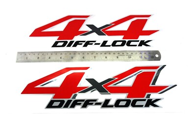 Red ''4x4 Diff Lock'' Sticker Decal Rear For 2015-18 Toyota Hilux Revo Sr6 M70 M80