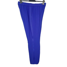 Escada Dress Pants 42 EU L US Royal Blue Lightweight Straight Pull-On Slacks