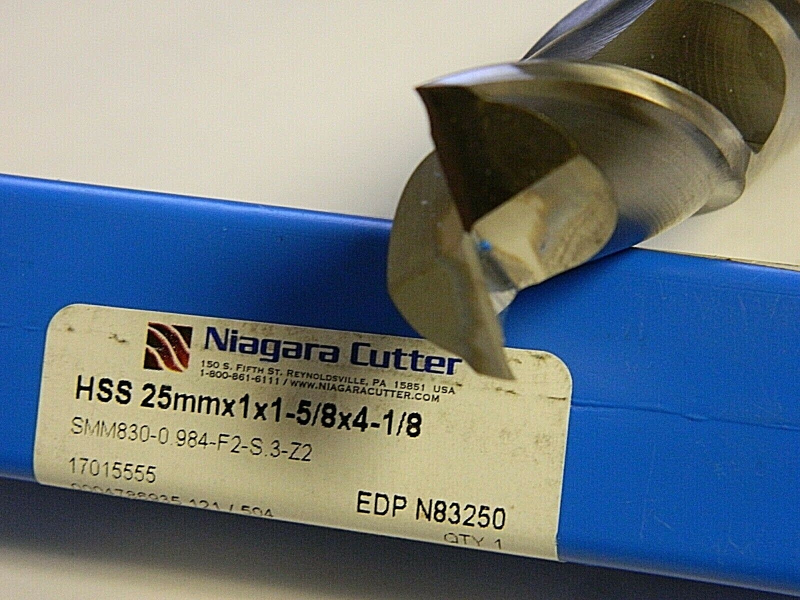 Niagara Cutter Single Square End Mill 25mm x 15/8" 2FL HSS N83250 eBay