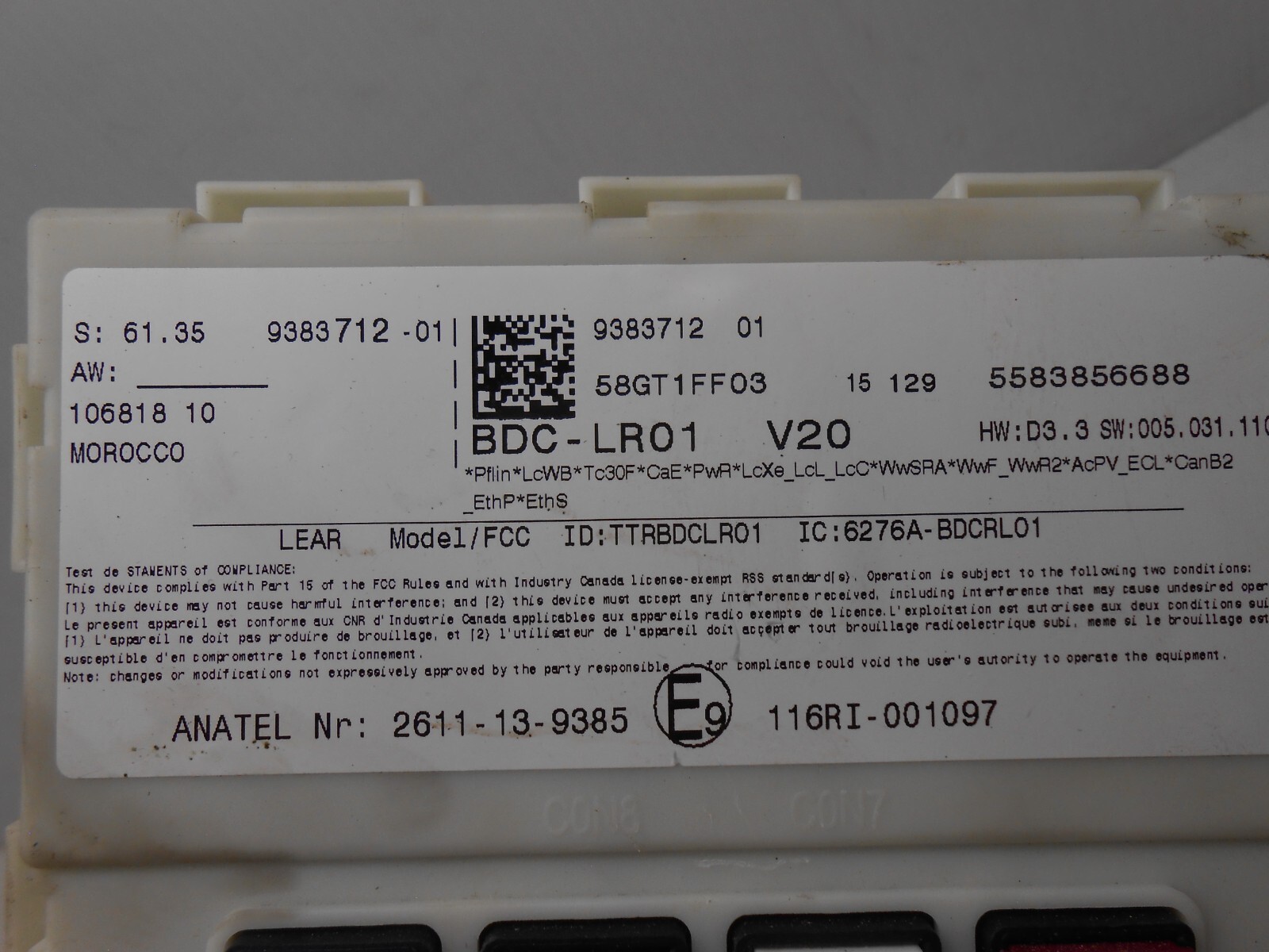 BMW X5 Body Control Module OEM 61359383712 / 9383712 DF0082 | eBay 