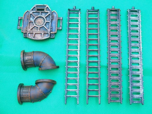 GW 40K KILL TEAM SECTOR MECHANICUS TERRAIN SET. PAINTED. GREEN 1771 - Picture 10 of 11