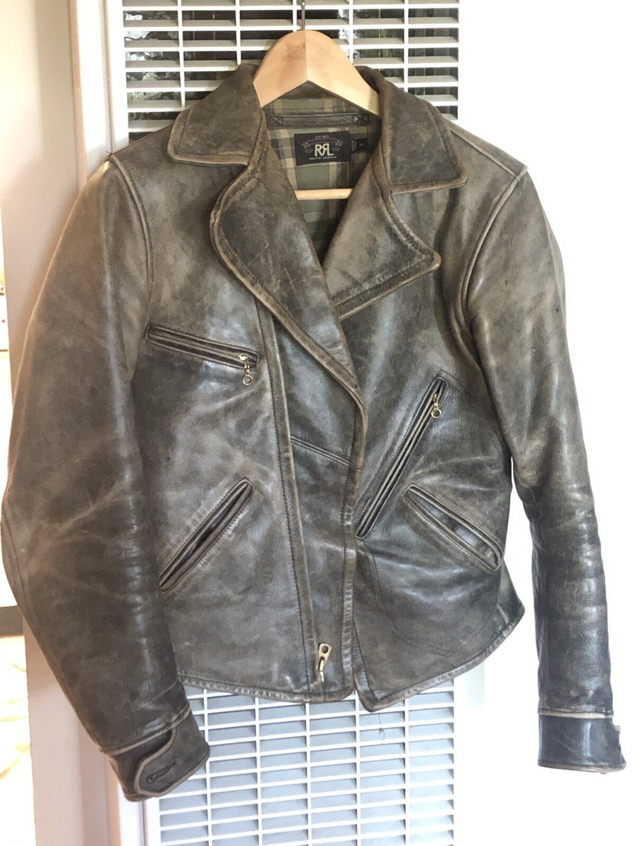 RRL RALPH LAUREN Double RL Leather Jacket Xs Men's Ladies Small