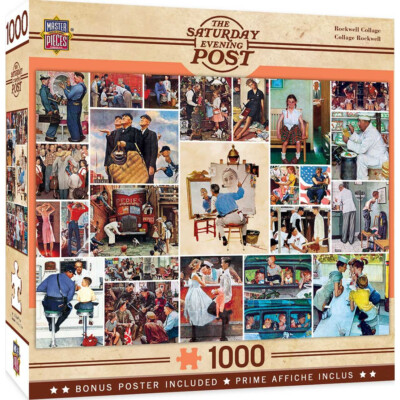 Saturday Evening Post - Rockwell Collage 1000 Piece Jigsaw Puzzle by Norman