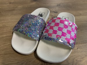 vans sequin slides