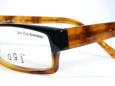 OGI Eyeglasses Frame A7106 287 50-15-140 Black Tort Rectangle Acetate Petite OGI A7106 287 BLACK / LIGHT TORTOISE EYEGLASSES GLASSES 7106  main image 4