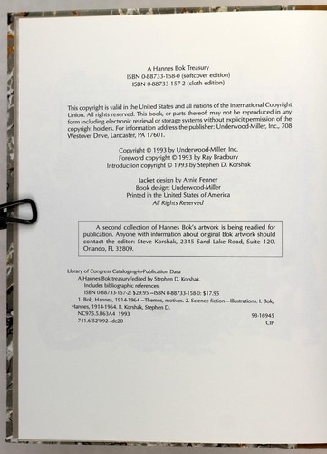 Ray Bradbury Stephen Korshak Signed 1993 A Hannes Bok Treasury Lettered Edition - Picture 7 of 12