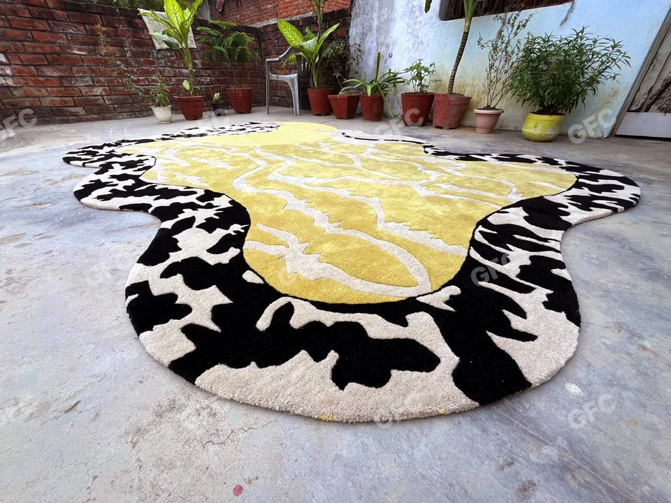 Python Rug 8x10 Area Tufted rug woolen snake Rug Hand tufted Rug For Any Room. - Image 4 of 4