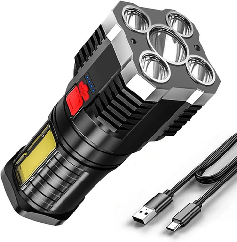 Mini Torcia Portachiavi - 400 Lm - LED Ricaricabile - Torcia Con Luce Laterale 12 Modalita Con Luce Laterale Uv Rossa Blu E Gialla Ipx6 Per Uso Quotidiano Classe Energetica A 94268682