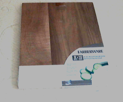 Farberware 8 x 10'' Acacia Wood Stone Cutting Board Reverse HW Only NEW IPkg