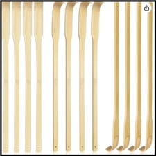 12 PCS Natural Bamboo Back Scratcher Traditional Wooden Back Scratcher,Long Back