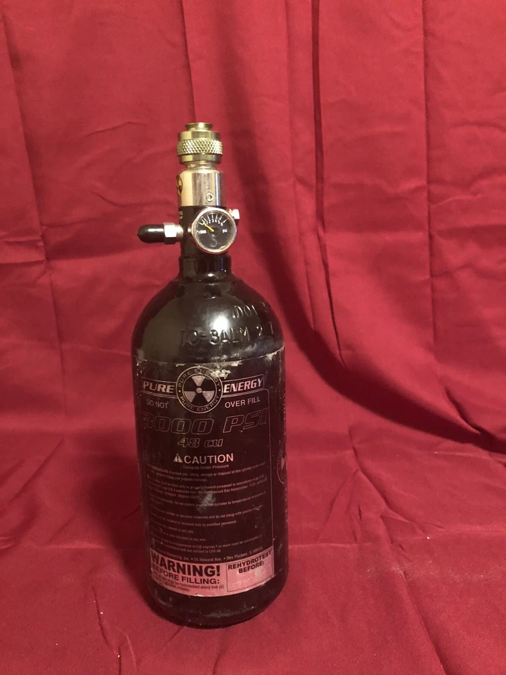 Pure Energy 3000 PSI 48 CÚBICOS + 1 vasilha vazia de paintball, ambos os tanques EXPIRADOS - Imagem 2 de 4