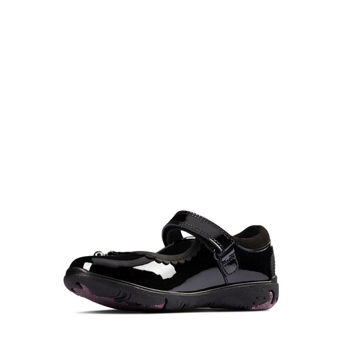 BNIB Clarks Toddler Girls SEA SHIMMER Black Patent Leather School Shoes - Picture 5 of 7