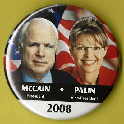 2008 John McCain Sarah Palin 2-1/4
