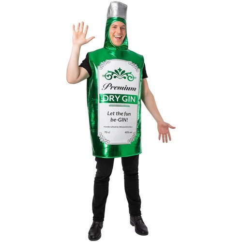 Gin & Tonic Fancy Dress Costume Ladies Mens Stag Night Adults Novelty Drink - Picture 2 of 8
