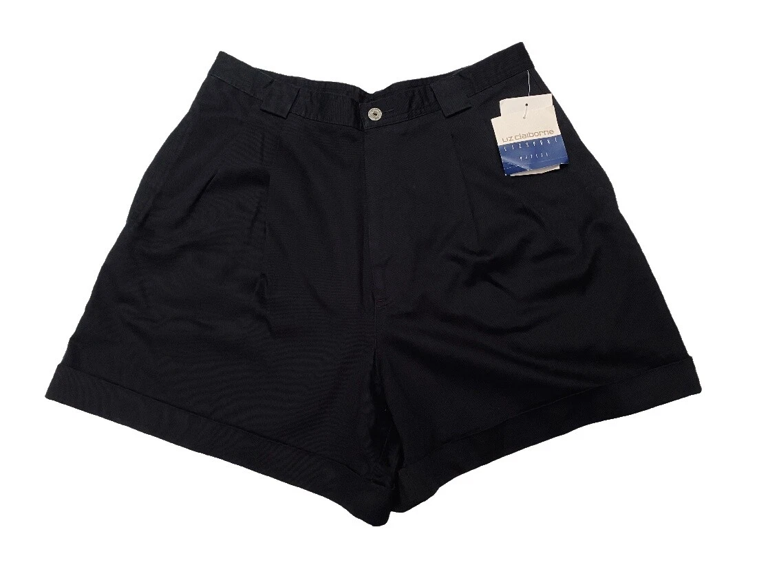 Pantalón corto negro de mezcla de algodón Liz Claiborne para Mujeres