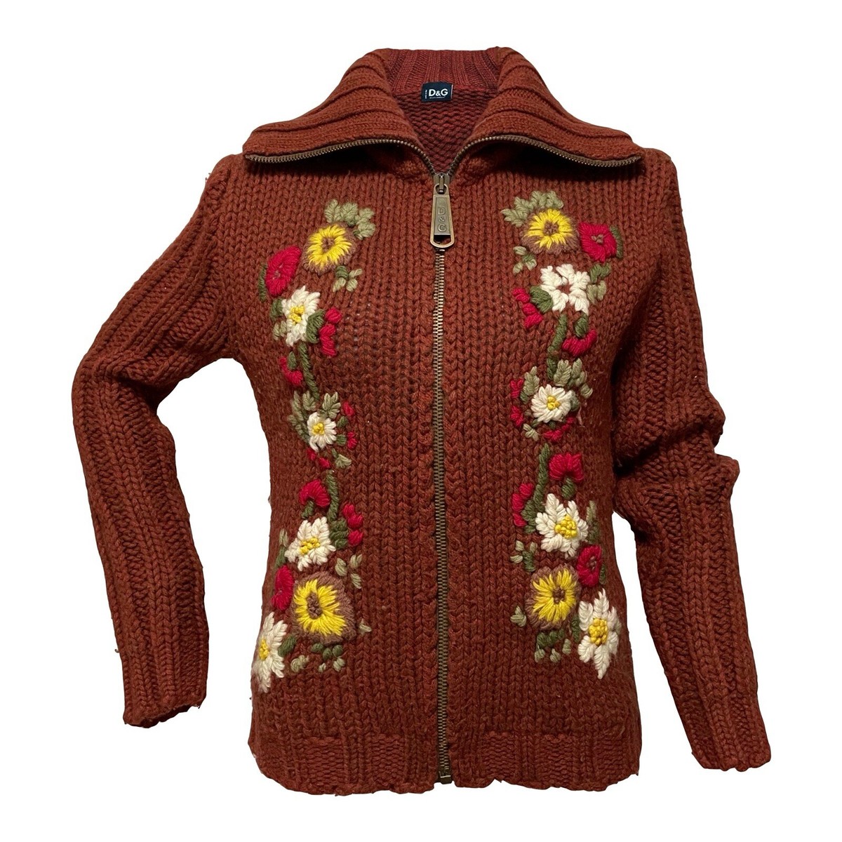 D&G Fall Winter 2002 Embroidered Floral Knit Cardigan | eBay