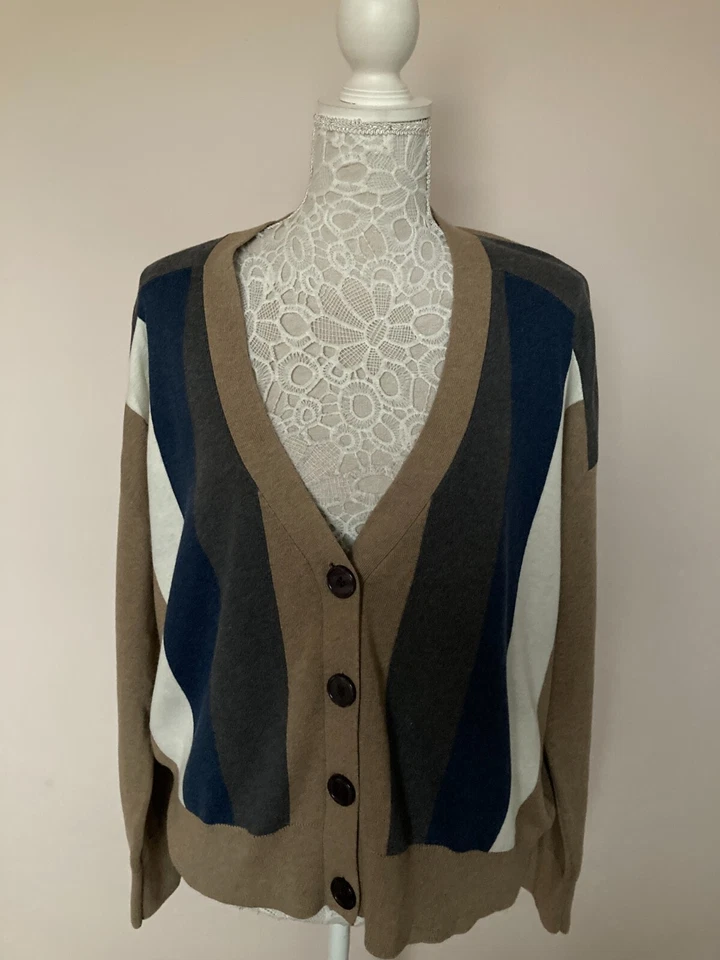 Cárdigan Rodier mezcla algodón lana talla L Reino Unido 14 EUR 40-42 Foto 2 de 4