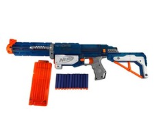 NERF N-Strike Elite Retaliator Foam Dart Gun Sonic Ice Clear Blue Blaster