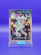 Jazz Chisholm Jr 2024 Topps Chrome Prism Refractor SP 🔥 Marlins