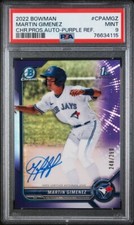 2022 Bowman Chrome Prospect Auto Martin Gimenez #CPA-MGZ Purple /250 PSA 9