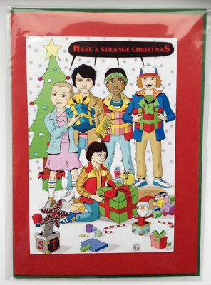 NEU! Stranger Things Weihnachtskarte   Handarbeit Unikat Design   Weihnachtsgeschenke