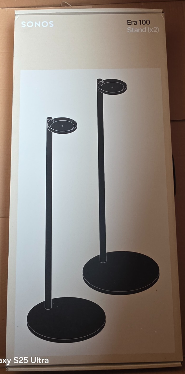 Sonos - Era 100 Speaker Floor Stands (Pair) - E10SPWW1BLK