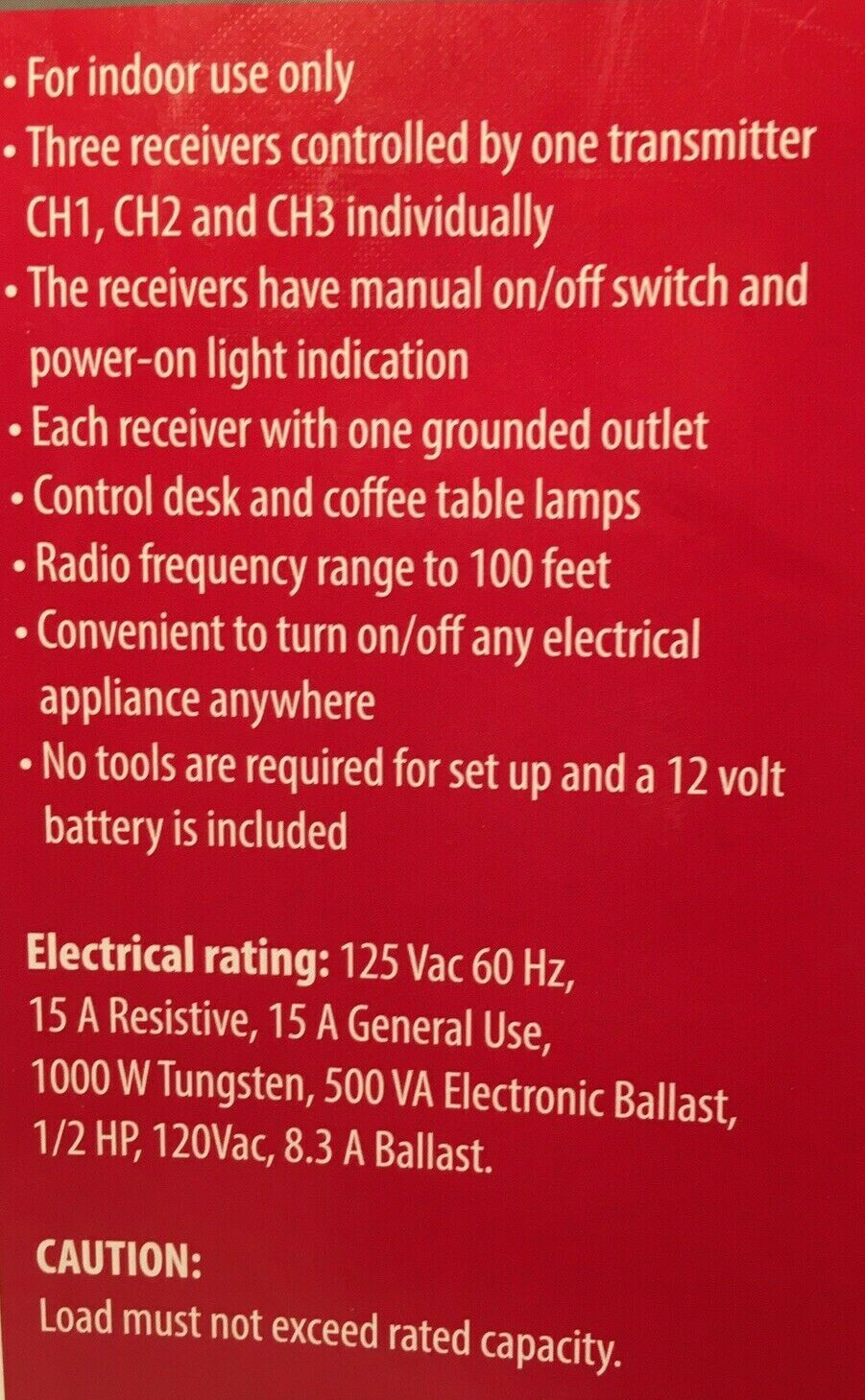 Christmas Remote Control Outlet 3Pack Wireless Lights Grounded 100