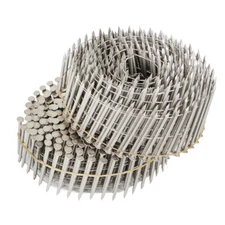 LABLT 3600Pcs 2"×.09" Ring Shank Stainless Steel Siding Nail 15 Degree Wire Coil