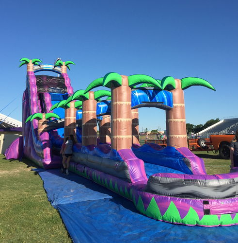 60x20x25 Commercial Inflatable Water Slide Course Bounce House We Finance PVC - Picture 1 of 6