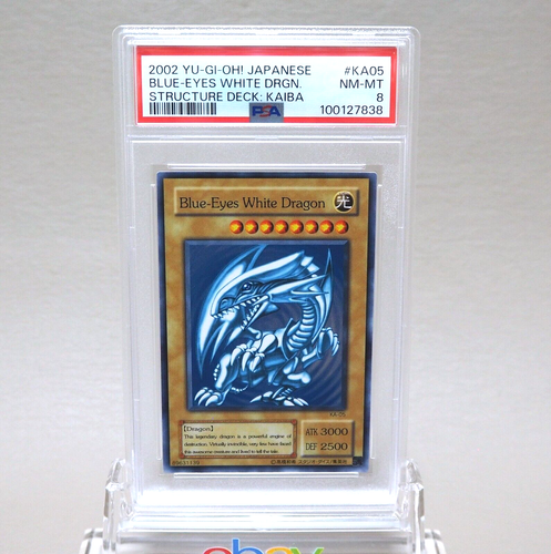 Yu-Gi-Oh PSA8 Blue-Eyes White Dragon KA-05 Kaiba Deck 2002 Japan English PS343 - Picture 2 of 5