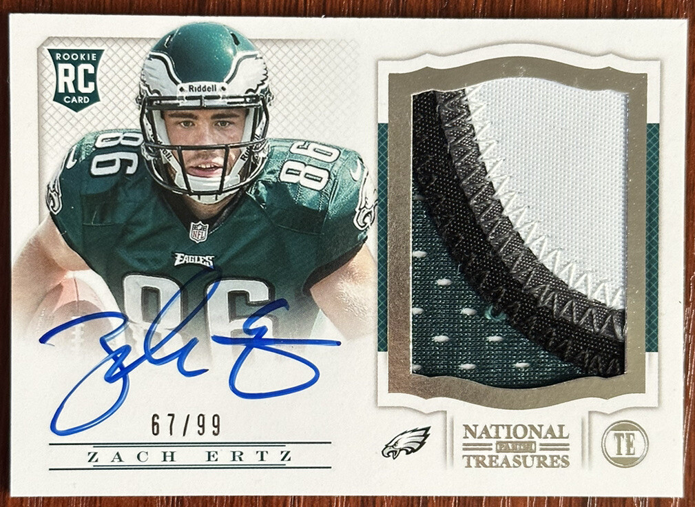 2013 Zach Ertz National Treasures Auto Patch True RPA /99