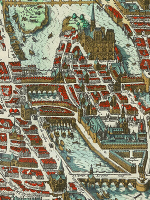 1615 Map of Paris France Historic Old Map - 16x24 | eBay